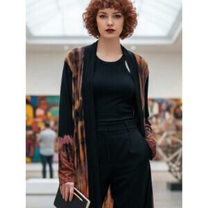 Unique Artsy Vibrant Tie-Dye Handmade Harvbella Knit Cardigan